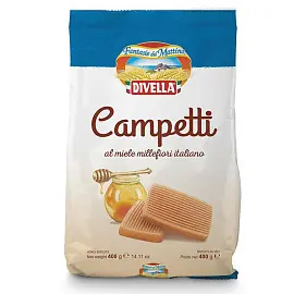 Печенье песочное Divella Кампетти с медом 400 г