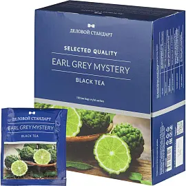 Чай Деловой Стандарт Earl grey mystery черный с бергамотом 100 пакетиков