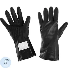 Перчатки КЩС латексные тип 1 черные (размер 9, L, К50Щ50)