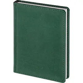 Ежедневник датированный 2024 год Attache Сиам искусственная кожа 110х155 мм 176 листов зеленый