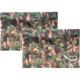 Папка-конверт на кнопке №1 School Military А5 зеленая (2 штуки в упаковке)