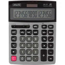 Калькулятор настольный Attache AF-777 16-разрядный черный 205x155x35 мм