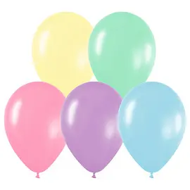 Воздушные шары, 100шт., М12/30см, MESHU "Macaroons", пастель, ассорти
