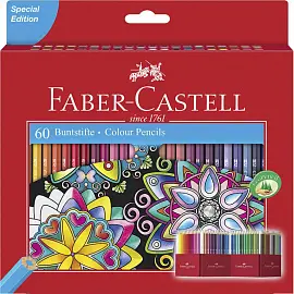 Карандаши цветные Faber-Castell 60 цветов шестигранные