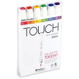 Набор маркеров Touch Brush 6 цветов (толщина линии 3 мм)