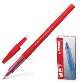Ручка шариковая STABILO "Liner", КРАСНАЯ, корпус красный, узел 0,7 мм, линия письма 0,3 мм, 808/40