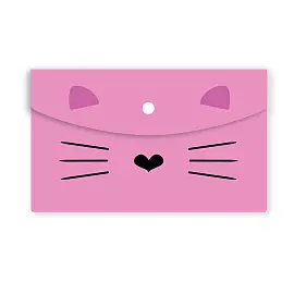 Папка-конверт на кнопке №1 School Kitty А5 180 мкм (2 штуки в упаковке)