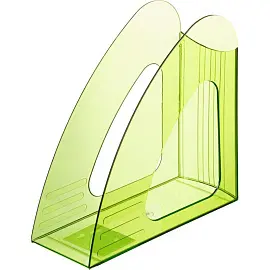 Лоток вертикальный для бумаг 90 мм Attache Bright Colours прозрачный зеленый