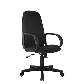 Кресло руководителя Helmi HL-E88, ткань черная, пластик, механизм качания