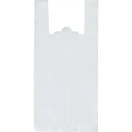 Пакет-майка Знак качества ПНД 15 мкм прозрачный (28+13x57 см, 100 штук в упаковке)
