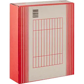 Короб архивный картон Attache с вырубкой 256х75х322 мм красный до 750 листов