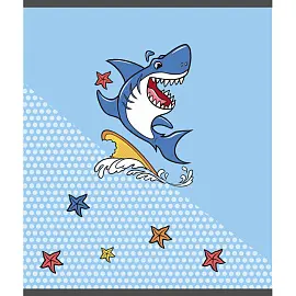 Тетрадь общая №1 School Shark А5 48 листов в клетку на скрепке обложка с рисунком ВД-лак
