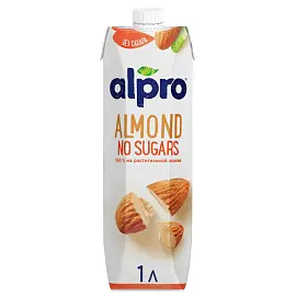 Напиток миндальный Alpro без сахара обогащенный кальцием и витаминами 1.1% 1 л
