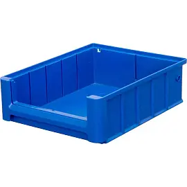 Ящик (лоток) полочный полипропиленовый SK 300х234х90 мм синий морозостойкий
