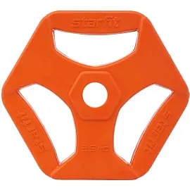 Диск обрезиненный Starfit BB-205 2.5 кг с хватами оранжевый