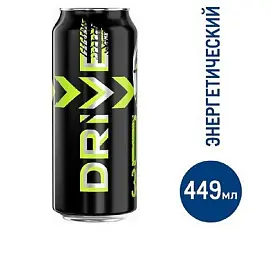Напиток энергетический Drive Me Original газированный 0,449 л (12 штук в упаковке)