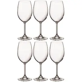 Набор бокалов для вина Crystal Bohemia Sylvia стеклянные 350 мл (6 штук в упаковке)