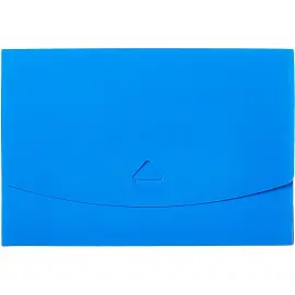 Папка с клапаном Attache A5 11 мм пластиковая до 100 листов синяя (толщина обложки 0.5 мм)