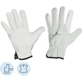 Перчатки рабочие защитные Delta Plus FCN29 кожаные бежевые (размер 10, XL)