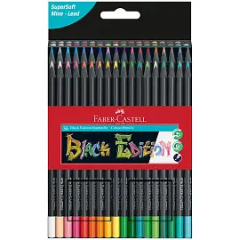 Карандаши цветные Faber-Castell Black Edition 36 цветов трехгранные