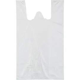 Пакет-майка ПНД 12 мкм белый (24+12х44 см, 90 штук в упаковке)