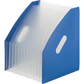 Лоток вертикальный для бумаг 100 мм Attache пластиковый синий 13 отделений