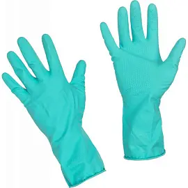 Перчатки хозяйственные резиновые, хлопчатобумажное напыление, 100% флок, размер M, синие, Practi Extra Dry, PACLAN, 7340, 407340