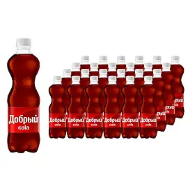 Напиток Добрый Кола газированный 0.5 л (24 штуки в упаковке)