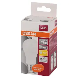Лампа светодиодная Osram A 8.5Вт E27 2700K 806Лм 220-240В (4052899971554)