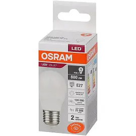 Лампа светодиодная Osram 10 Вт Е27 (Р, 4000 К, 800 Лм, 220 В, 4058075579927)