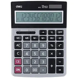 Калькулятор настольный Deli 1672 12-разрядный серебристый 211x154х41 мм