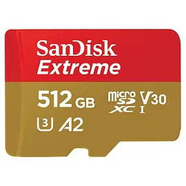 Карта памяти 512 ГБ microSDXC SanDisk Extreme Class 10 (SDSQXA1-512G-GN6MA)