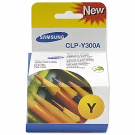 Картридж лазерный SAMSUNG (CLP-Y300A) CLP-300 и другие, желтый, оригинальный, ресурс 1000 стр.