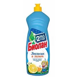 Средство для мытья посуды Биолан Апельсин и лимон 900 мл