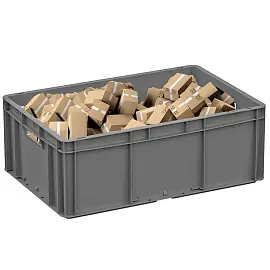 Ящик (лоток) универсальный полипропиленовый I Plast ЕС-6422.1 600x400x220 мм серый