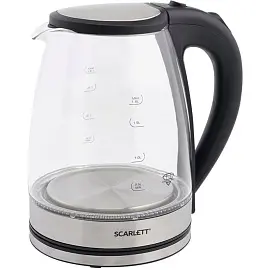 Чайник Scarlett SC-EK27G35, 1800Вт, 1.8л, стекло/сталь