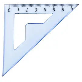 Треугольник №1 School пластиковый (7 см, 90/45/45 градусов)