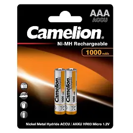 Аккумулятор AAA 1000 мАч Camelion 2 штуки в упаковке Ni-Mh