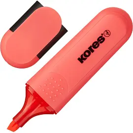 Текстовыделитель Kores Bright Liner Plus красный (толщина линии 0.5-5 мм)