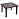 Стол журнальный Триада (венге/черный, 600x600x430 мм)
