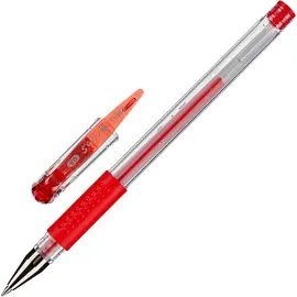 Ручка гелевая неавтоматическая Deli Daily красная (толщина линии 0.35 мм)