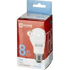 Лампа светодиодная In Home LED-A60-VC груша 8Вт 6500K 760Лм 220В 4690612024042