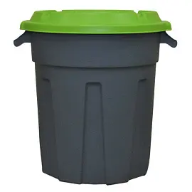 Бак для отходов 80 л пластиковый серый/зеленый