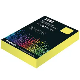 Бумага цветная для печати Attache солнечно-желтый интенсив (А4, 80 г/кв.м, 500 листов)