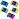 Ластик BRAUBERG "Rainbow", 42х23х13 мм, цвет ассорти, картонный держатель, 228067