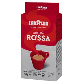 Кофе молотый Lavazza Rosso 250 г (вакуумная упаковка)