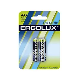 Батарейка ААА мизинчиковая Ergolux Alkaline (2 штуки в упаковке)