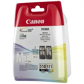 Картридж струйный Canon PG-510/CL-511 2970B010 набор цветной/черный оригинальный
