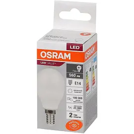 Лампа светодиодная Osram 7 Вт Е14 (Р, 4000 К, 560 Лм, 220 В, 4058075579651)