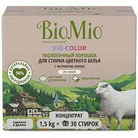 Порошок стиральный автомат BioMio Bio Color 1.5 кг (для цветного белья)